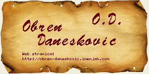 Obren Danesković vizit kartica
